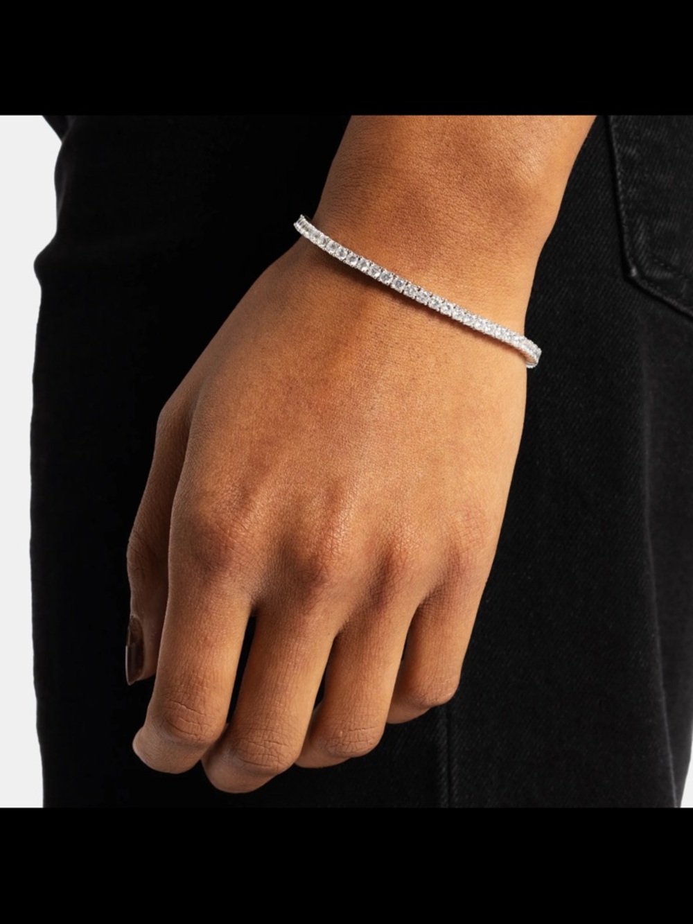 Silver Tennis Bracelet - Sparkling CZ Stones